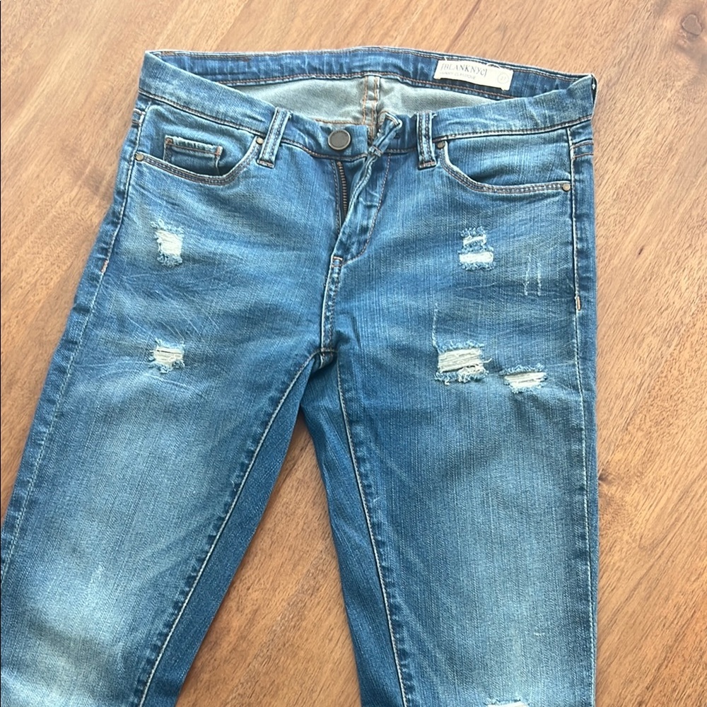 Men's Blue Distressed Jeans